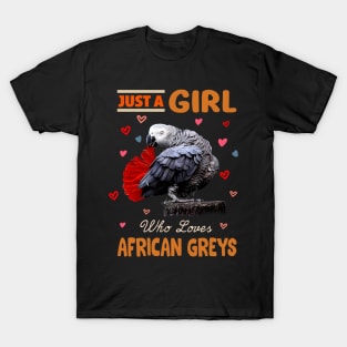 Parrot Perfection Fashionable Tee Celebrating the Beauty of African Greys T-Shirt